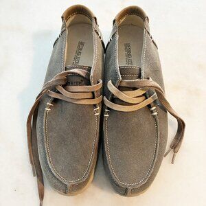 Spring Step Men's Taupe/Brown Lace-up Boat Shoe Size 44 (US 10.5-11)
